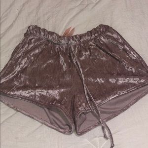 velvet shorts